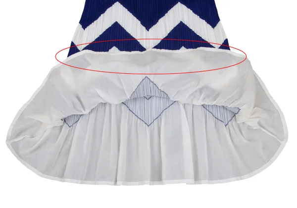 PLEATS PLEASE Zigzag Switching Sleeveless Pleated Tunic K-169020_010