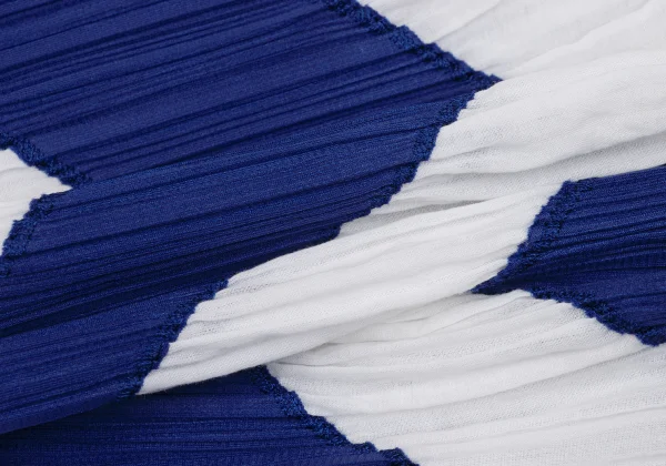 PLEATS PLEASE Zigzag Switching Sleeveless Pleated Tunic K-169020_015