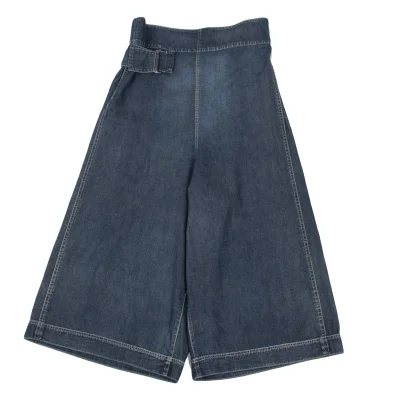 Yohji Yamamoto FEMME Cotton Denim Wide Dropped Crotch Pants