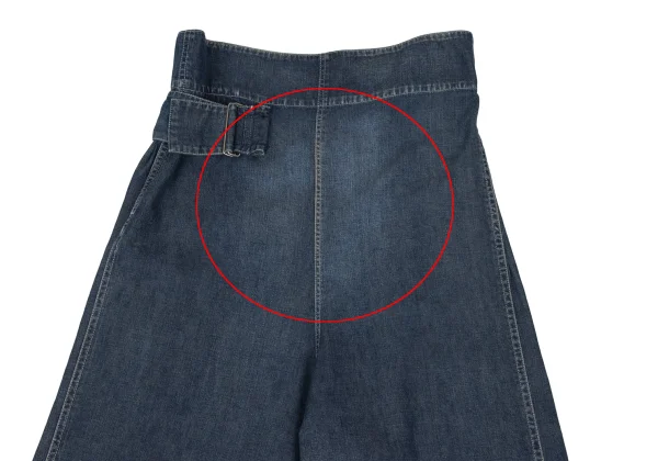 Yohji Yamamoto FEMME Cotton Denim Wide Dropped Crotch Pants K-169021_002