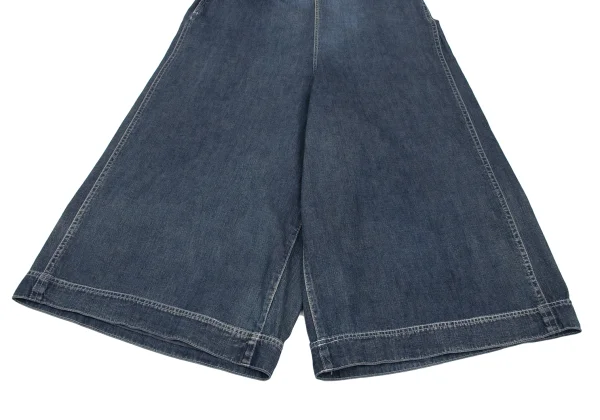 Yohji Yamamoto FEMME Cotton Denim Wide Dropped Crotch Pants K-169021_010