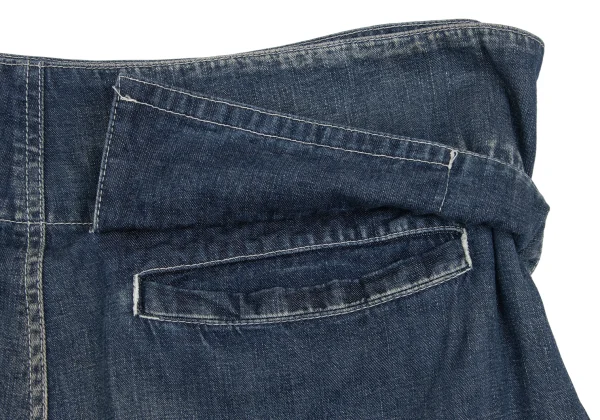 Yohji Yamamoto FEMME Cotton Denim Wide Dropped Crotch Pants K-169021_015