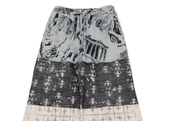 ISSEY MIYAKE PERMANENTE Printed Mixed-material Pants K-169022_002