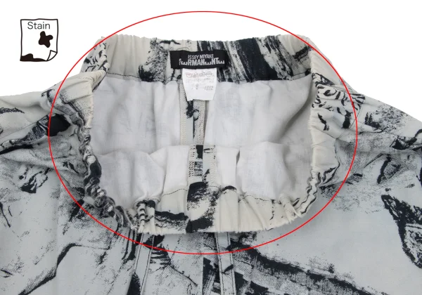 ISSEY MIYAKE PERMANENTE Printed Mixed-material Pants K-169022_006