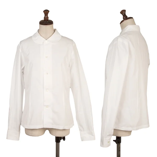 COMME des GARCONS Cotton Round Collar Blouse White M K-169025_001