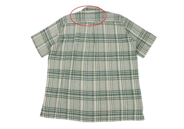 Y's for men Cotton Check Open Collar Shirt K-169028_016