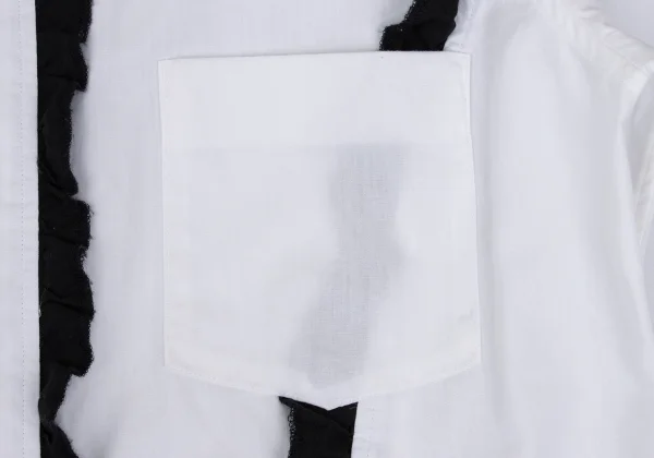 BLACK COMME des GARCONS Frill Front Cotton Shirt K-169029_006