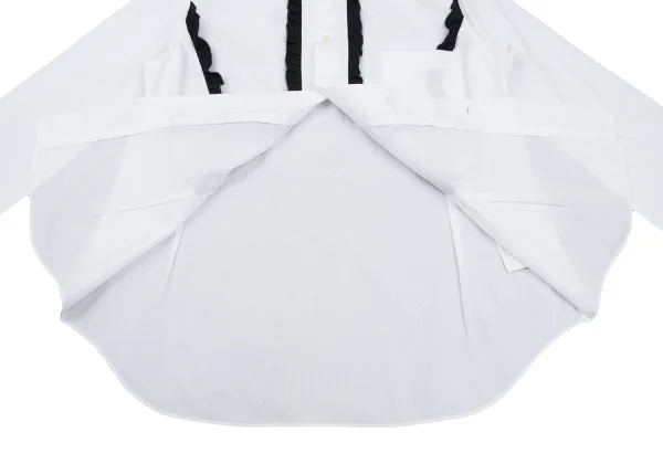 BLACK COMME des GARCONS Frill Front Cotton Shirt K-169029_013