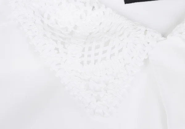 COMME des GARCONS HOMME PLUS Lace Collar Cotton Shirt K-169030_006