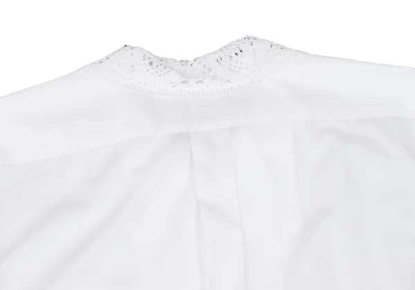 COMME des GARCONS HOMME PLUS Lace Collar Cotton Shirt K-169030_014
