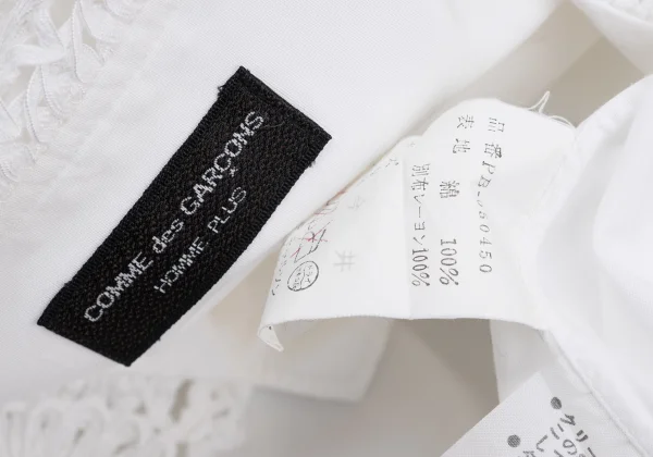 COMME des GARCONS HOMME PLUS Lace Collar Cotton Shirt K-169030_018