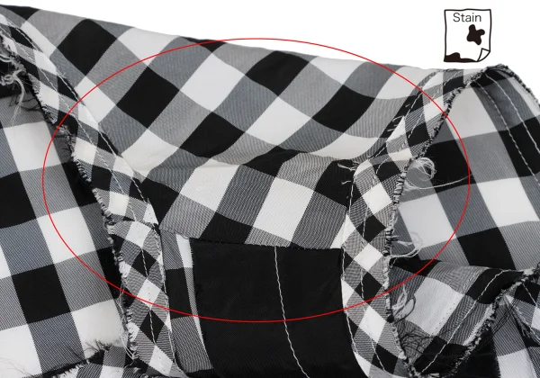 tricot COMME des GARCONS Cut-off Ribbon Design Check Sleeveless Blouse K-169032_004