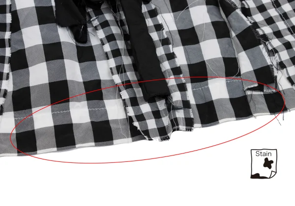 tricot COMME des GARCONS Cut-off Ribbon Design Check Sleeveless Blouse K-169032_009