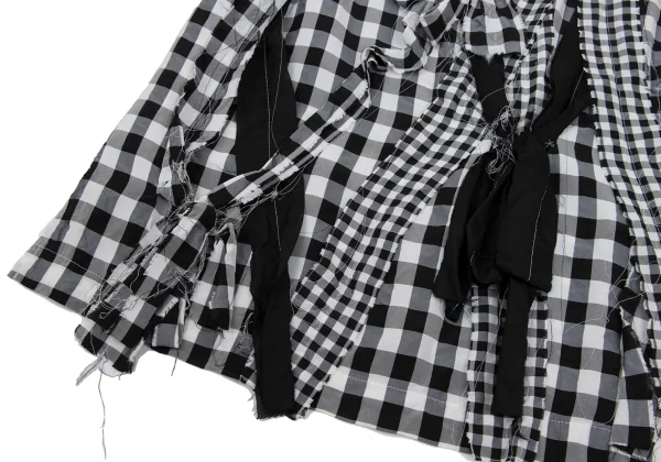 tricot COMME des GARCONS Cut-off Ribbon Design Check Sleeveless Blouse K-169032_010