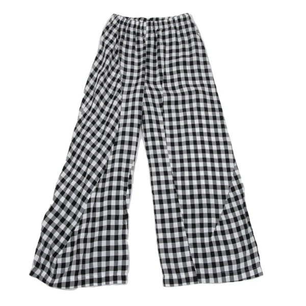 tricot COMME des GARCONS Curve Switching Check Wide Pants White,Black S-M K-169033_001