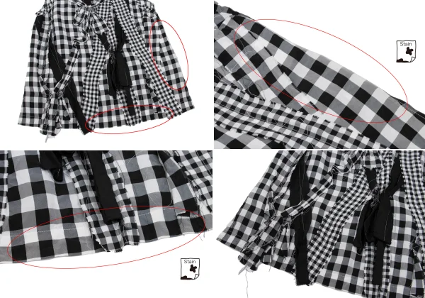 tricot COMME des GARCONS Cut-off Ribbon Design Check Sleeveless Blouse & Pants K-169034_008