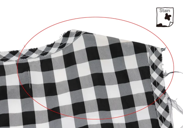 tricot COMME des GARCONS Cut-off Ribbon Design Check Sleeveless Blouse & Pants K-169034_012