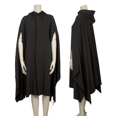 S'YTE Rayon Blend Hem Cut-off Hoodie Poncho Coat