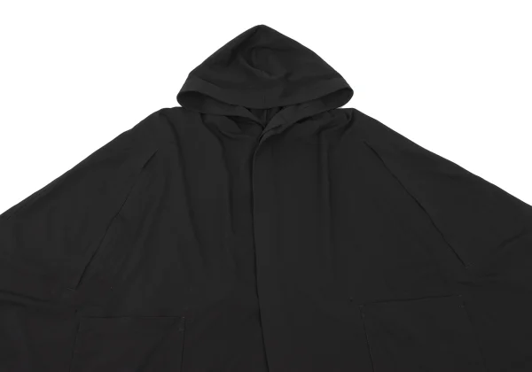 S'YTE Rayon Blend Hem Cut-off Hoodie Poncho Coat K-169037_003