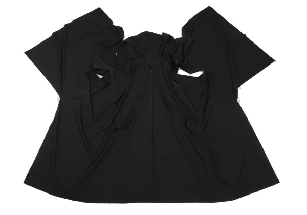 S'YTE Rayon Blend Hem Cut-off Hoodie Poncho Coat K-169037_012