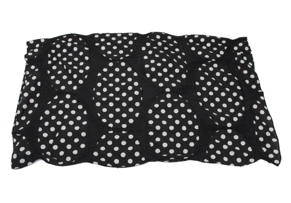 PLEATS PLEASE Dot Print Patchwork Design Pleats Asymmetry Poncho K-169039_002