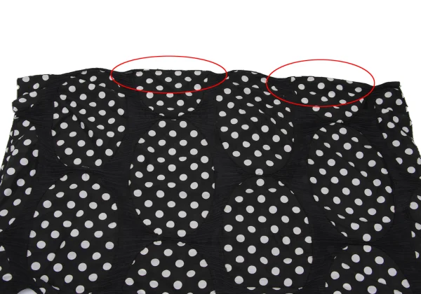 PLEATS PLEASE Dot Print Patchwork Design Pleats Asymmetry Poncho K-169039_003