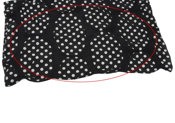 PLEATS PLEASE Dot Print Patchwork Design Pleats Asymmetry Poncho K-169039_006