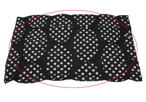 PLEATS PLEASE Dot Print Patchwork Design Pleats Asymmetry Poncho K-169039_009