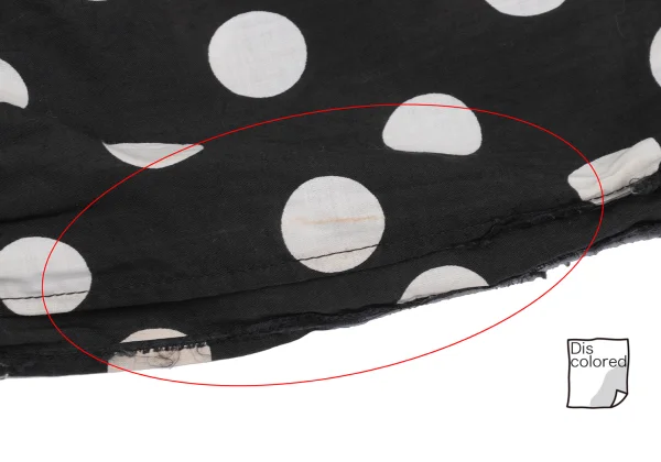 PLEATS PLEASE Dot Print Patchwork Design Pleats Asymmetry Poncho K-169039_013