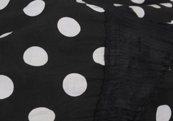 PLEATS PLEASE Dot Print Patchwork Design Pleats Asymmetry Poncho K-169039_015