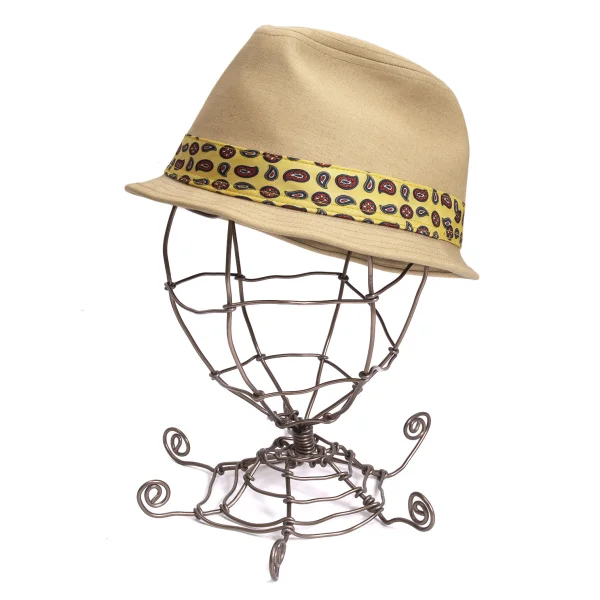 JUNYA WATANABE MAN COMME des GARCONS Paisley Tape Cotton Line Hat Beige  K-169040_001