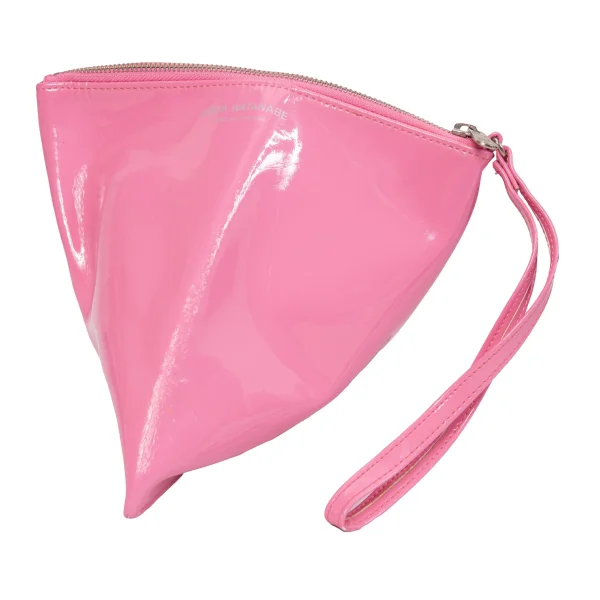 JUNYA WATANABE COMME des GARCONS Synthetic Enamel Triangle Bag Pink  K-169043_001