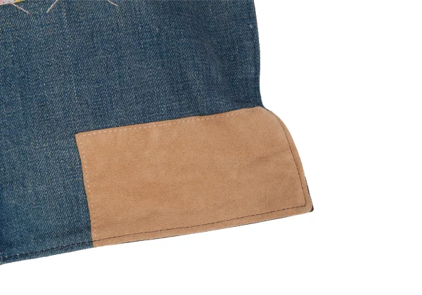 JUNYA WATANABE COMME des GARCONS denim Floral Patch Denim Tote Bag K-169044_007