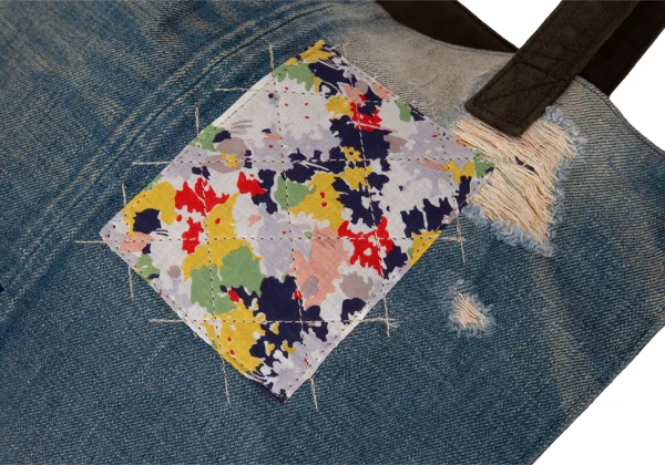 JUNYA WATANABE COMME des GARCONS denim Floral Patch Denim Tote Bag K-169044_008