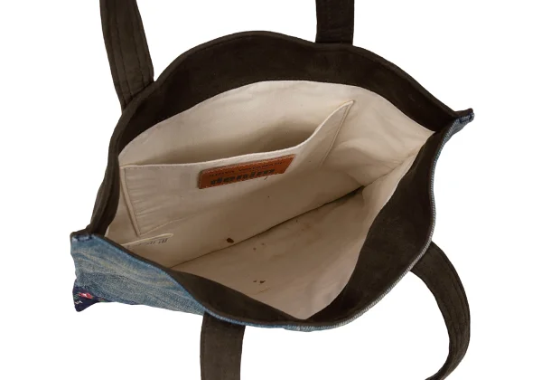 JUNYA WATANABE COMME des GARCONS denim Floral Patch Denim Tote Bag K-169044_010