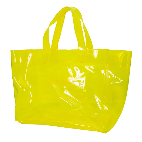 JUNYA WATANABE COMME des GARCONS Logo Printed PVC Tote Bag Yellow  K-169048_001