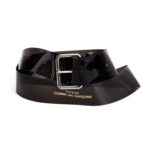 tricot COMME des GARCONS Logo Printed PVC Belt Black  K-169056_001