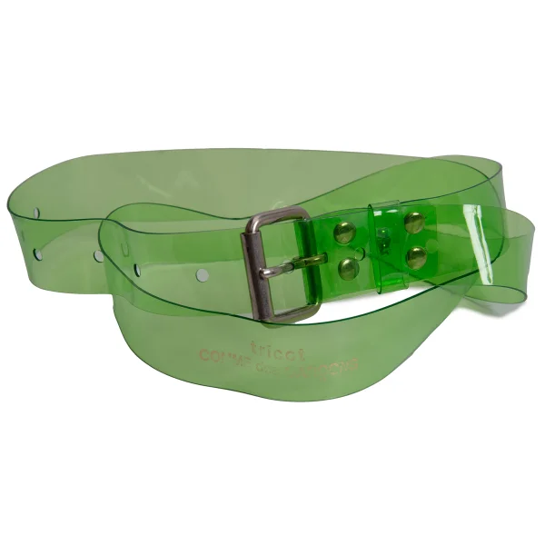 tricot COMME des GARCONS Clear Vinyl Narrow Belt Green  K-169058_001