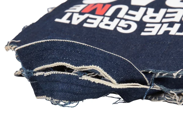 COMME des GARCONS PARFUM Logo Printed Denim Tote Bag K-169063_010