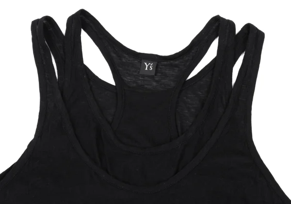 Y's Shadow Striped Layered Tank Top K-169068_003