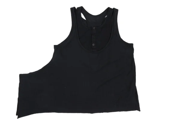 Y's Cotton Layered Asymmetrical Tank Top K-169069_002