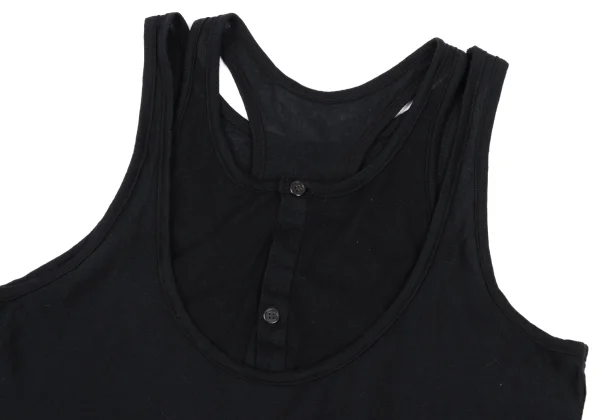 Y's Cotton Layered Asymmetrical Tank Top K-169069_003