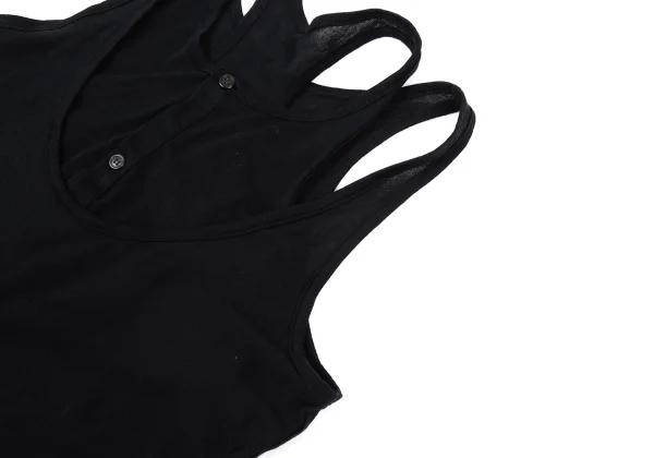 Y's Cotton Layered Asymmetrical Tank Top K-169069_004