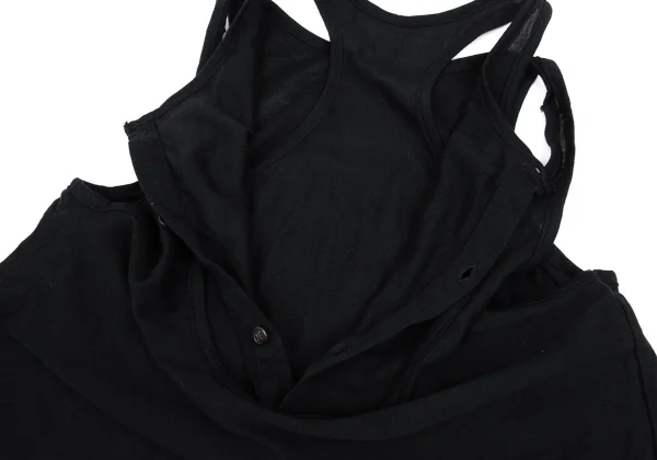 Y's Cotton Layered Asymmetrical Tank Top K-169069_006