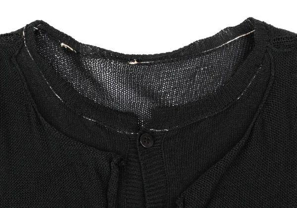 Y's Blended Mesh Layered Sleeveless Cardigan K-169070_004