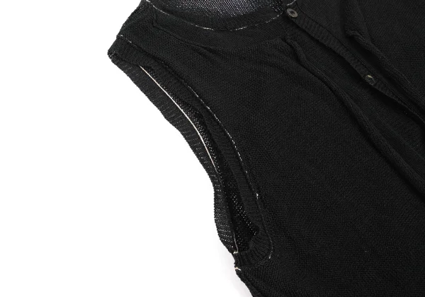 Y's Blended Mesh Layered Sleeveless Cardigan K-169070_005