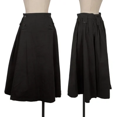 Y's Cotton Gathered Waist Skirt