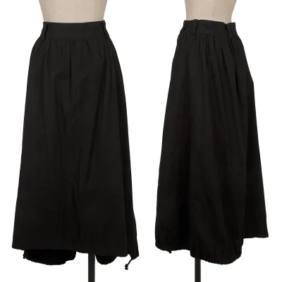 Y's Cotton Linen Hem Cord Skirt