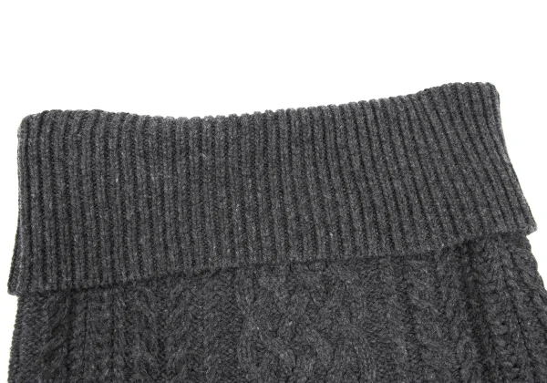 Y's Wool Nylon Cable Knit Neck Warmer K-169080_003