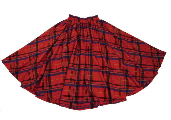 Y's Wool Check Jacquard Flare Skirt K-169081_002